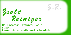 zsolt reiniger business card